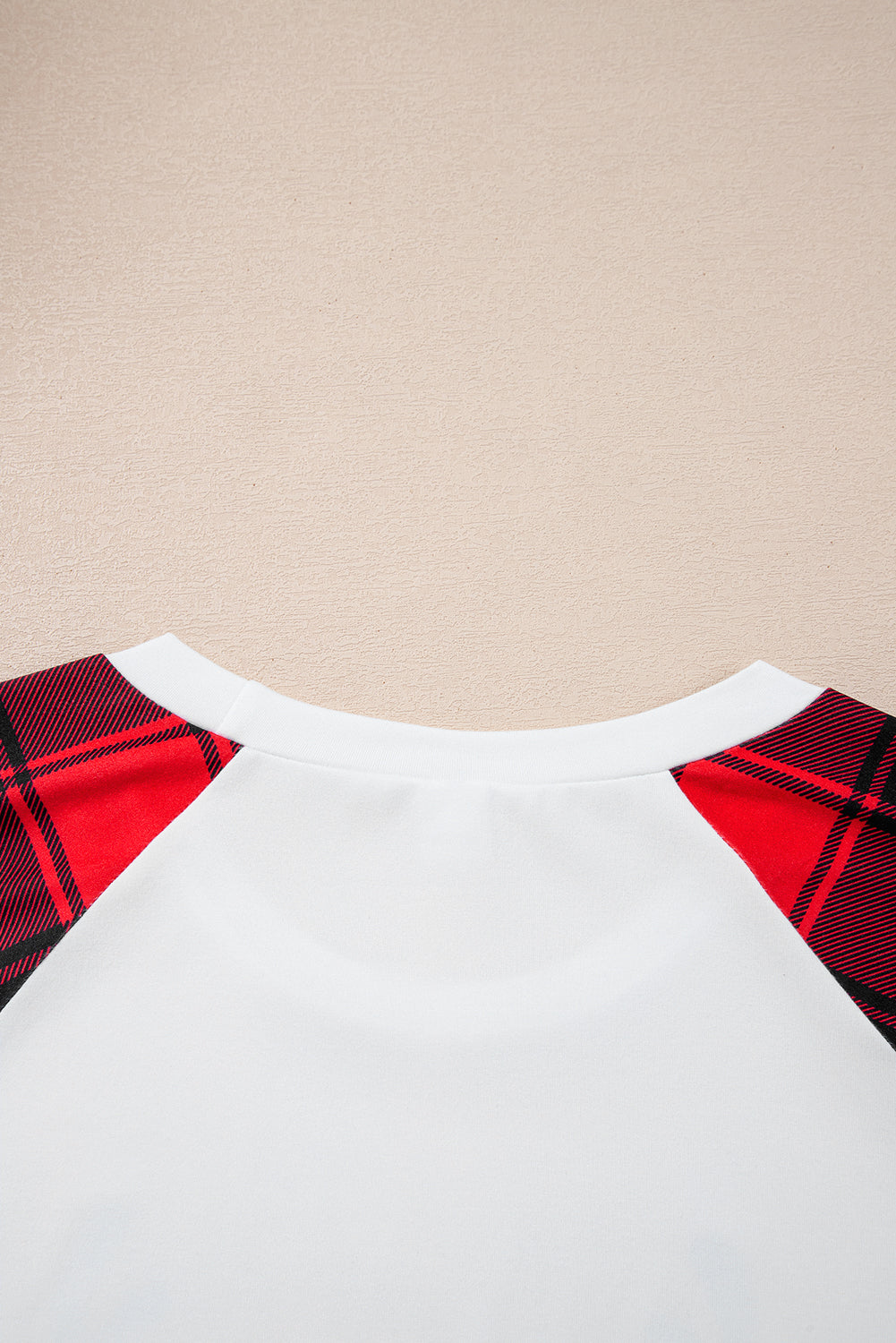 White Christmas Plaid Reindeer Graphic Long Sleeve Lounge Set