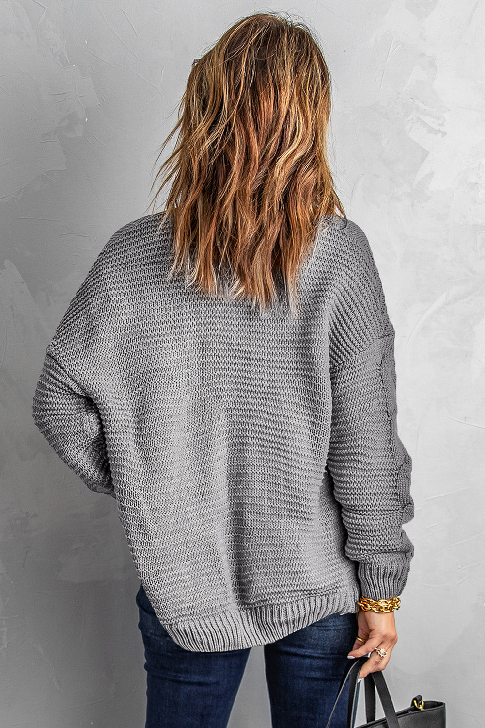 Olive Chunky Wide Long Sleeve Knit Cardigan