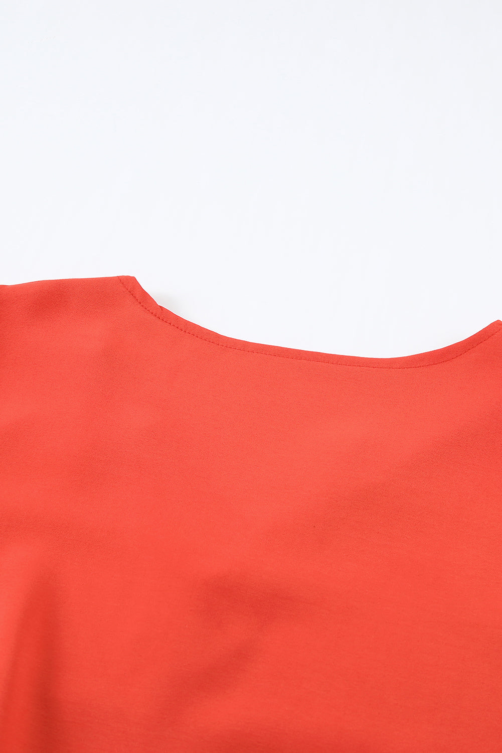 Green Flare Sleeve V Neck Loose Blouse