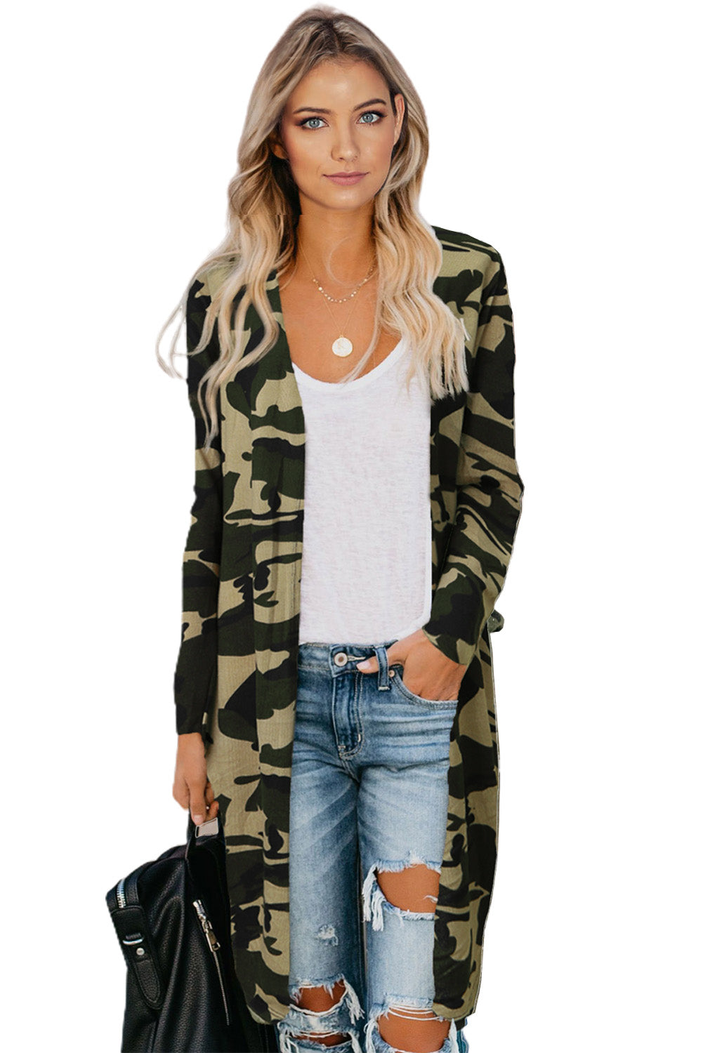 Snake Print Long Cardigan