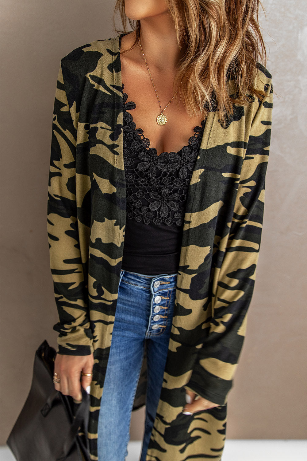 Snake Print Long Cardigan