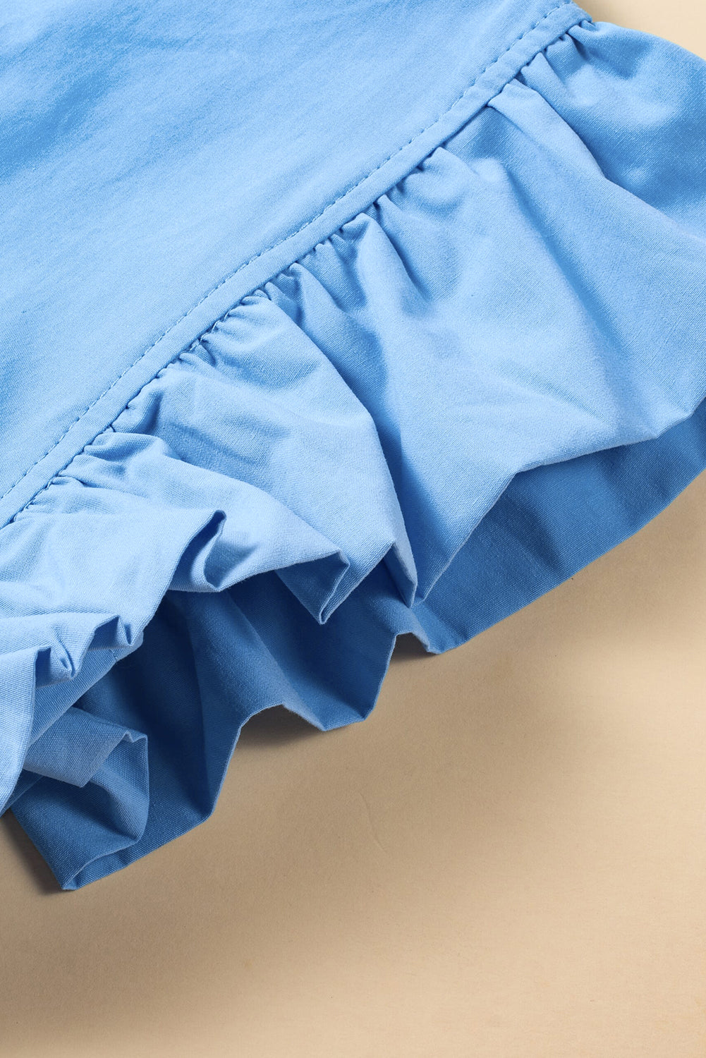 Strawberry Pink Ric Rac Colorblock Flutter Sleeve V Neck Tiered Dress