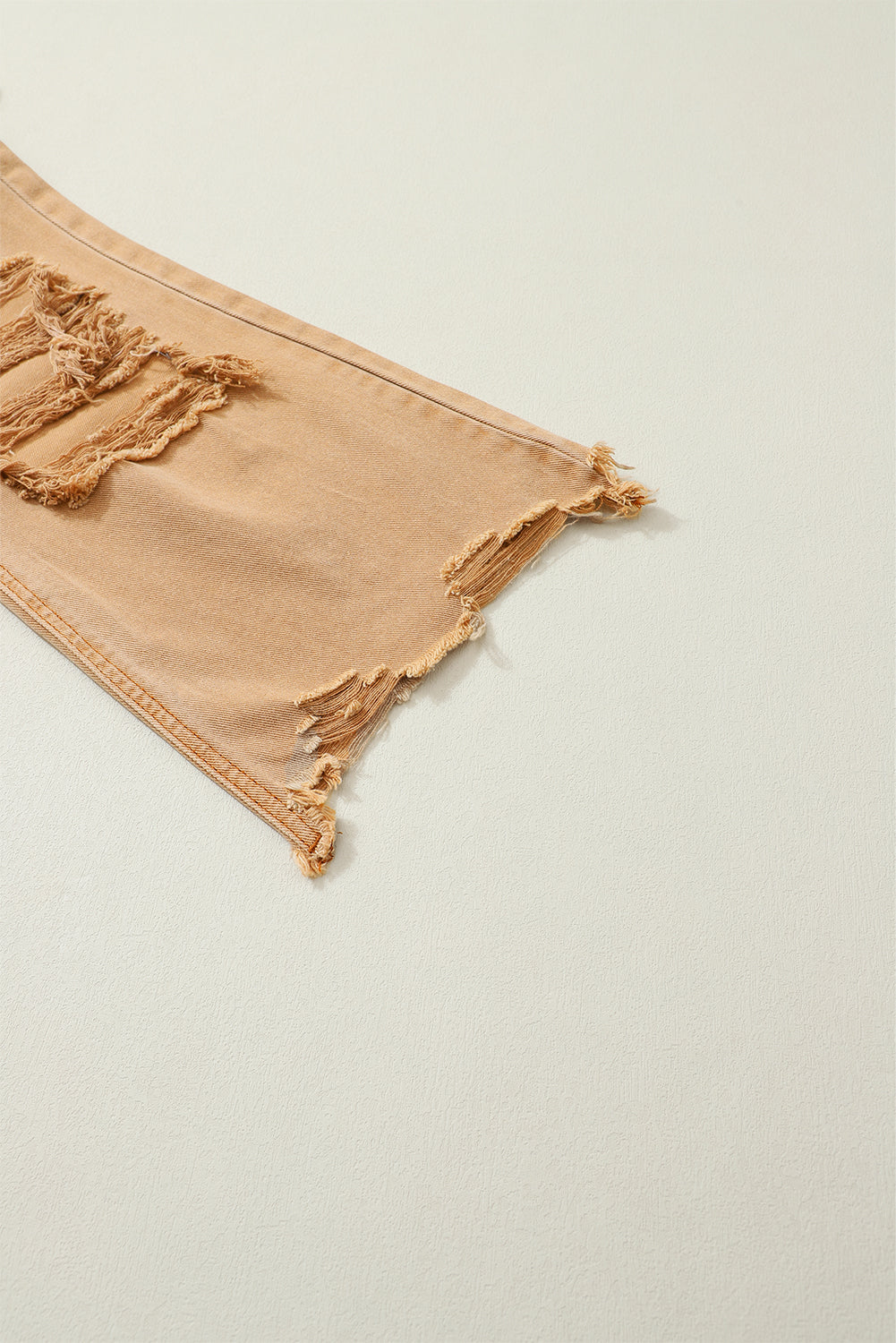 Black Distressed Hollow-out High Waist Cropped Flare Jeans