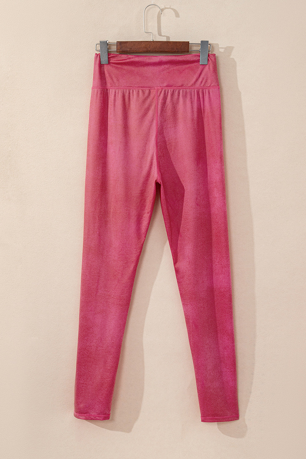 Rose Red Crossed Dip Waist Sleek Leather Leggings